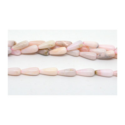 Pink Opal Pol.Teardrop 8x20mm strand 20 beads