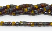 Mixed Tiger Eye Fac.Wheel 8x9mm strand 47 beads-beads incl pearls-Beadthemup