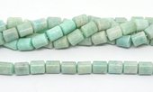 Amazonite Pol.Barrel 10x13mm strand 31 beads-beads incl pearls-Beadthemup