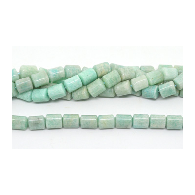 Amazonite Pol.Barrel 10x13mm strand 31 beads