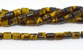 Tiger Eye Pol.Barrel 10x13mm strand 31 beads-beads incl pearls-Beadthemup