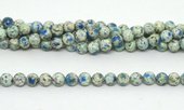 K2 Jasper (Azurite in Granite) Pol.Round 8mm strand 50 beads-beads incl pearls-Beadthemup
