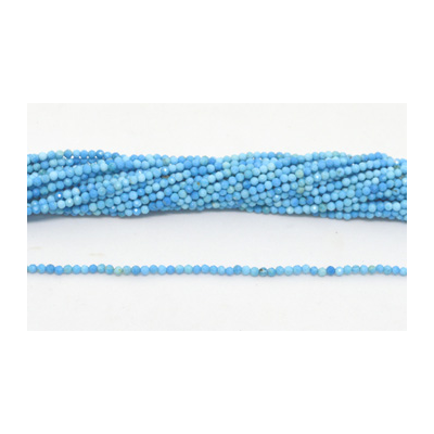 Turquoise Fac.Round 2mm strand 168 beads
