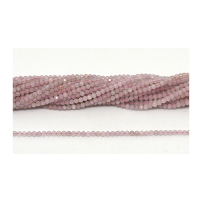 Rose Quartz Fac.Round 2mm strand 168 beads