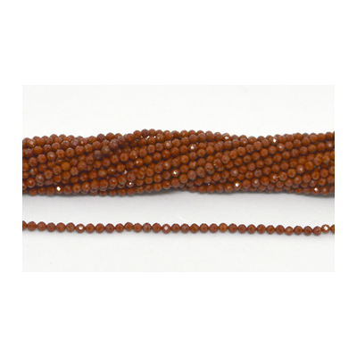 Red Jasper Fac.Round 2.4mm strand 135 beads