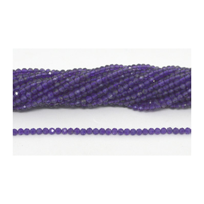 Amethyst Fac.Round 3mm strand 100 beads