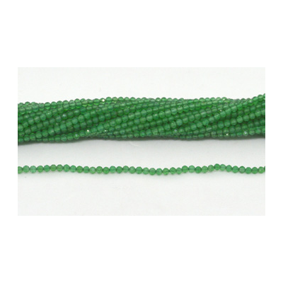 Green Onyx Fac.Round 2mm strand 168 beads