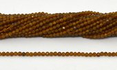 Hessonite Garnet Fac.Round 3mm strand 100 beads-beads incl pearls-Beadthemup