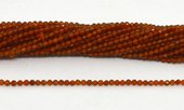 Hessonite Garnet Fac.Round 3mm strand 100 beads-beads incl pearls-Beadthemup