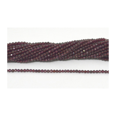 Garnet Fac.Round 3mm strand 100 beads