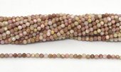 Rhodonite Fac.Round 3mm strand 100 beads-beads incl pearls-Beadthemup