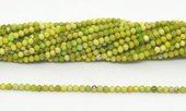 Green Opal Fac.Round 3mm strand 100 beads-beads incl pearls-Beadthemup