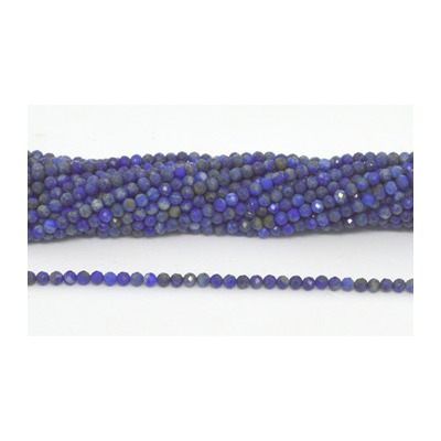 Lapis Fac.Round 3mm strand 100 beads