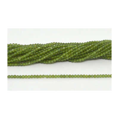 Green Apatite Fac.Round 3mm strand 100 beads
