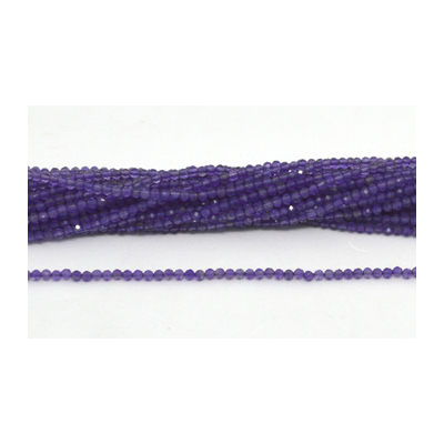 Amethyst Fac.Round 2mm strand 168 beads