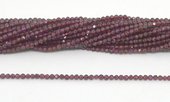 Garnet Fac.Round 2mm strand 168 beads-beads incl pearls-Beadthemup