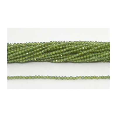 Green Apatite Fac.Round 2mm strand 168 beads