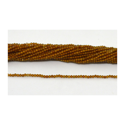 Hessonite Garnet Fac.Round 2mm strand 168 beads