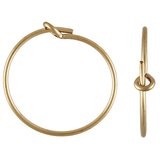 14k Gold filled Beading Hoop .7x15mm pair-findings-Beadthemup