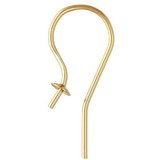 14k gold filled 3mm pearl cup sheppard 0.76 pair-findings-Beadthemup