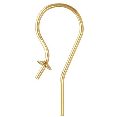 14k gold filled 3mm pearl cup sheppard 0.76 pair
