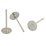 Stainless Steel flat back stud 6mm WITH BACK 10 pair