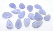 Blue Lace agate pol.Teardrop app 25x18mm EACH BEAD-beads incl pearls-Beadthemup