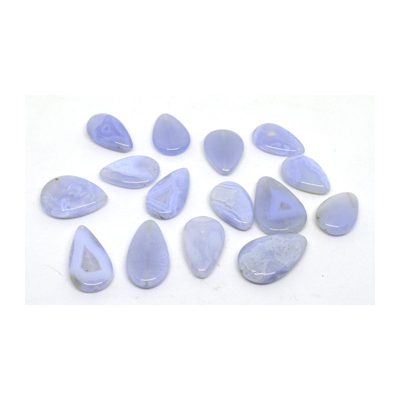 Blue Lace agate pol.Teardrop app 25x18mm EACH BEAD