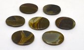 Landscape Jasper Pol.Flat Oval approx 30x25mm EACH BEAD-beads incl pearls-Beadthemup