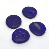 Lapis matt pol.flat oval approx 30x25mm EACH BEAD-beads incl pearls-Beadthemup