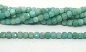 Amazonite african Fac.Cube 8mm Str 52 beads-beads incl pearls-Beadthemup