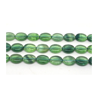 Blue Flourite pol.flat Oval 15x20mm str 20 beads