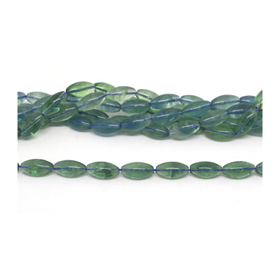 Blue Flourite pol.Olive 10x20mm str 20 beads