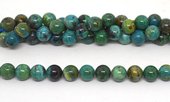 Chrysocolla A+ pol.Round 14mm Str 30 beads-beads incl pearls-Beadthemup