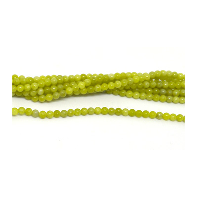 Green Garnet Pol.Round 4mm str 88 beads