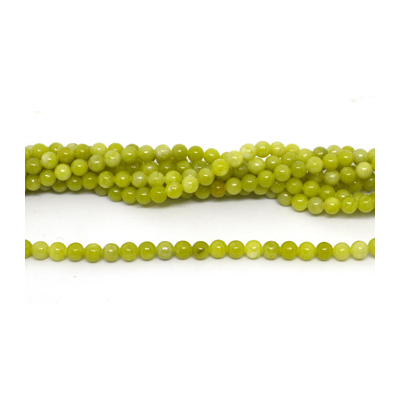 Green Garnet Pol.Round 6mm str 62 beads