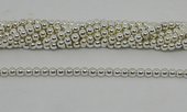 Hematite Silver plate Round 4mm 99 beads-beads incl pearls-Beadthemup