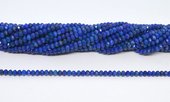 Lapis Faceted Rondel 4x3mm strand 125 beads-beads incl pearls-Beadthemup