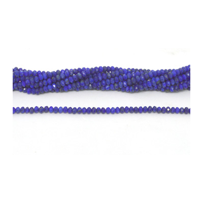 Lapis Faceted Rondel 4x3mm strand 125 beads