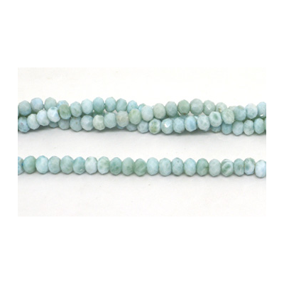 Larimar AA Fac.Rondel 7x5mm Str 86 beads