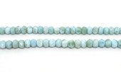 Larimar AA Fac.Rondel app 6x8mm Str app 65 beads-beads incl pearls-Beadthemup