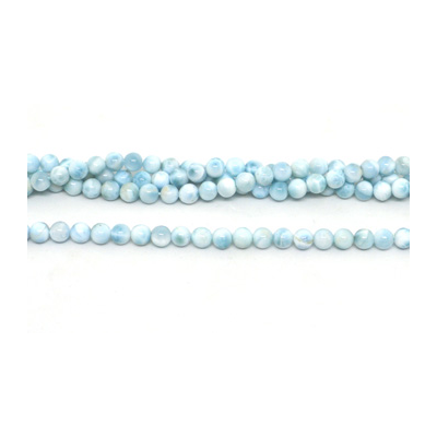 Larimar AA Pol.Round 6mm Str 66 beads