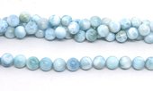 Larimar AA Pol.Round 11mm Str 36 beads-beads incl pearls-Beadthemup