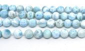 Larimar AA Pol.Round 14mm Str 29 beads-beads incl pearls-Beadthemup