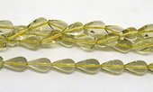 Lemon Quartz pol.Teardrop 12x20mm PAIR-beads incl pearls-Beadthemup