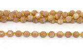Peach Moonstone fac.Energy bar cut 8mm str 39 beads-beads incl pearls-Beadthemup