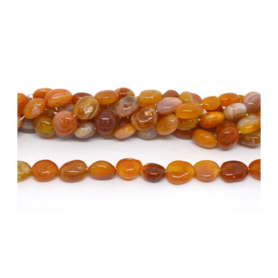 Orange Chalcedony pol.Nugget 15x20mm str 23 beads
