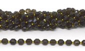 Smokey quartz fac.Energy bar cut 10mm str 32 beads-beads incl pearls-Beadthemup