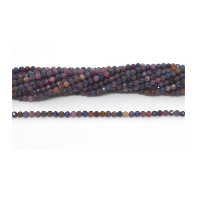 Sapphire Mix Colour Fac.Round 3mm str 131 beads