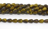 Tiger Eye Pol.Teardrop 10x14mm PAIR-beads incl pearls-Beadthemup